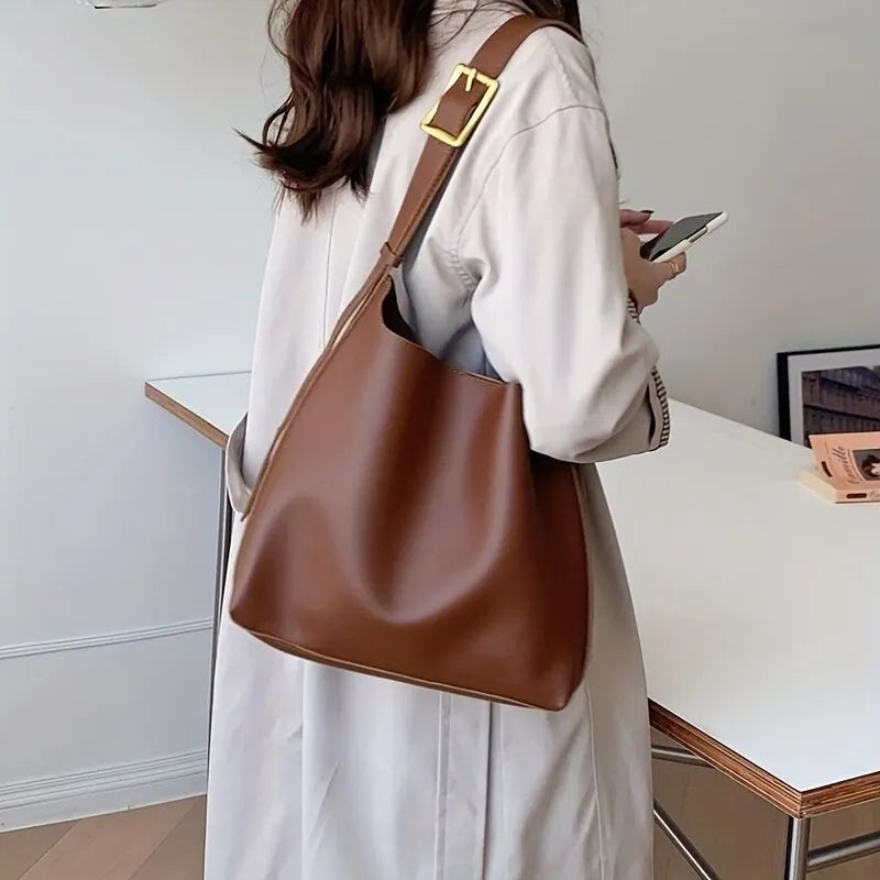 Versatile PU Leather Shoulder Bag
