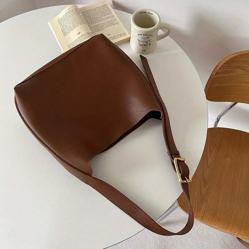 Versatile PU Leather Shoulder Bag