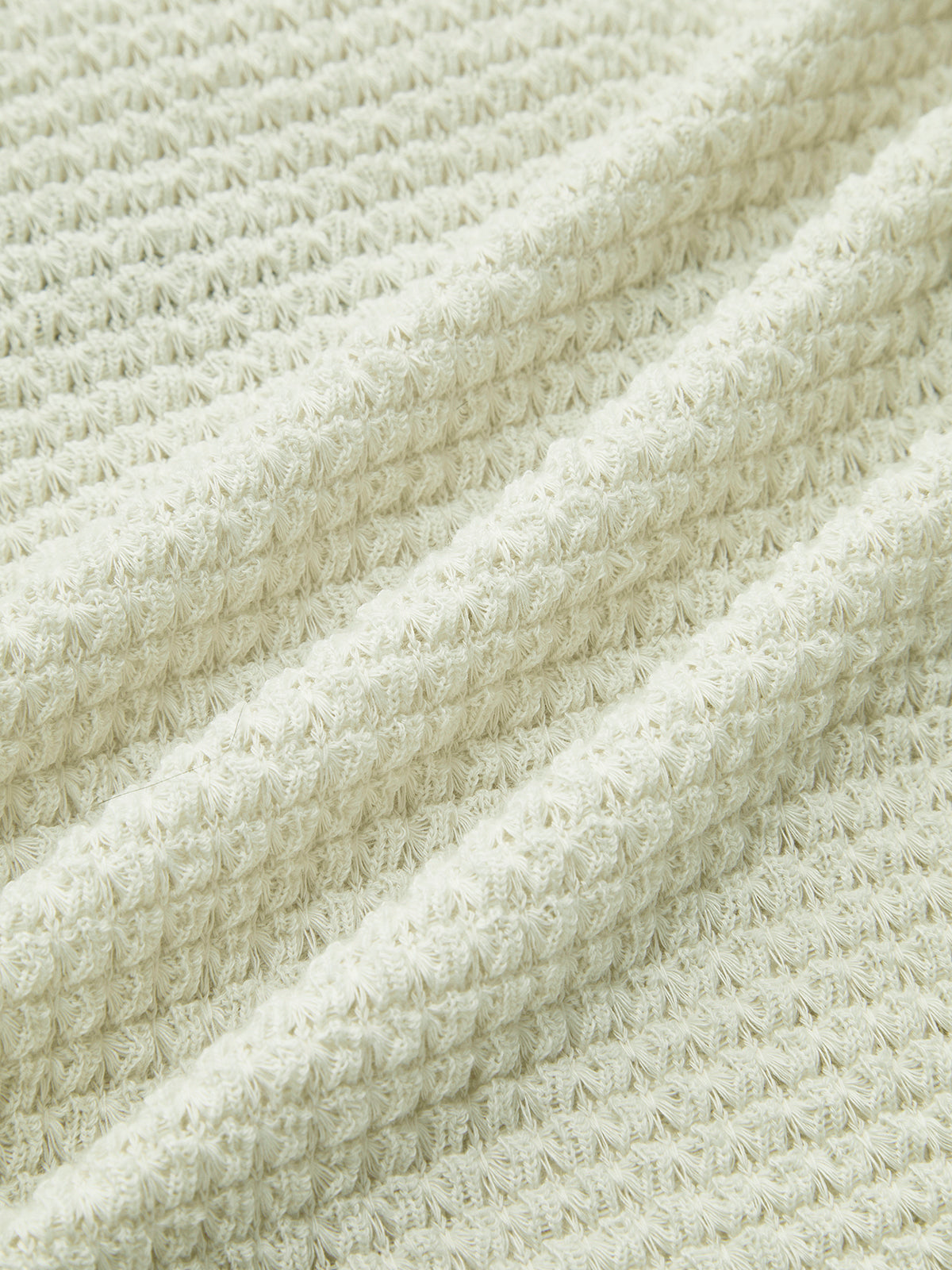 Waffle Knit Crew Neck Sweater