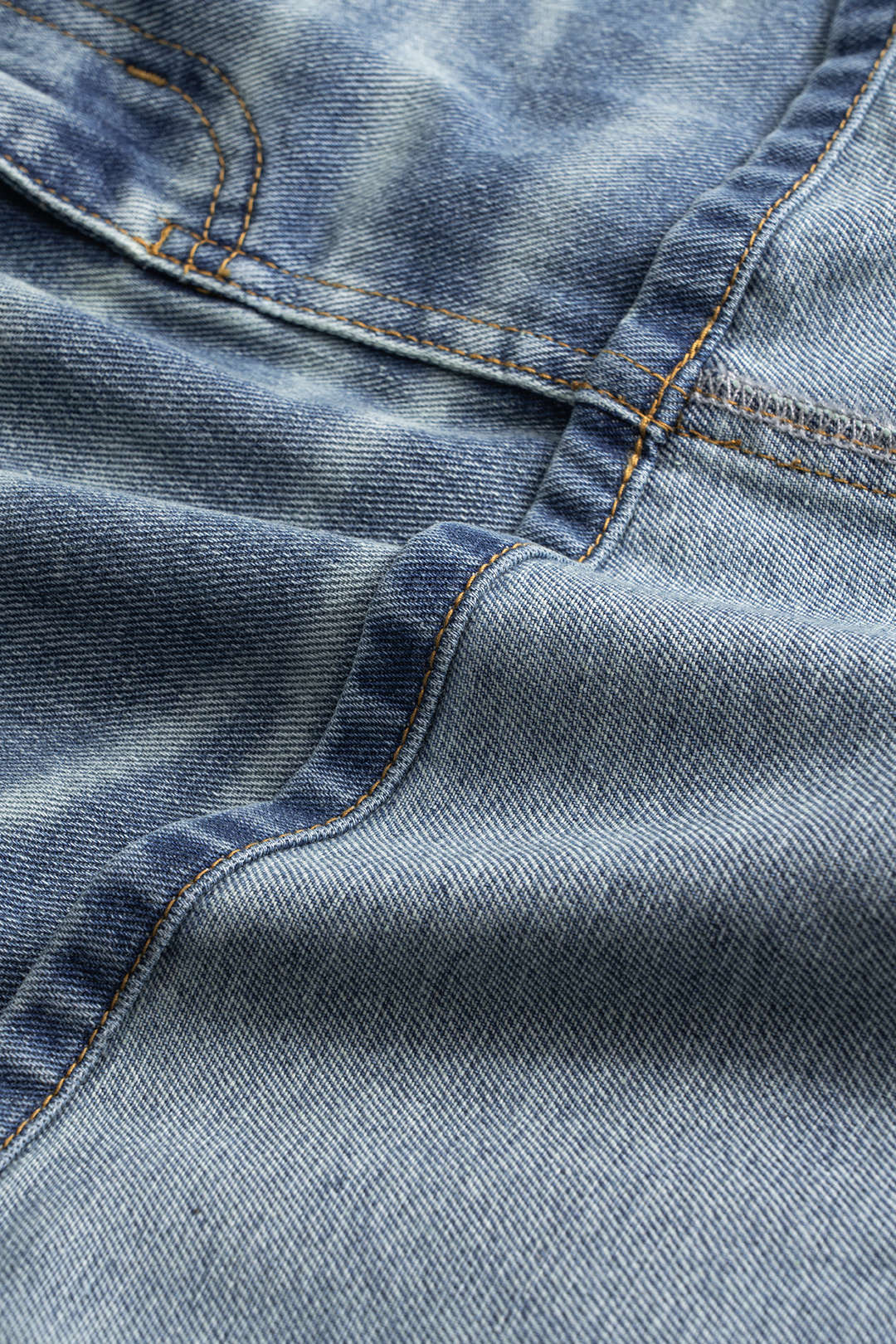 Washed Denim Pocket Skirt