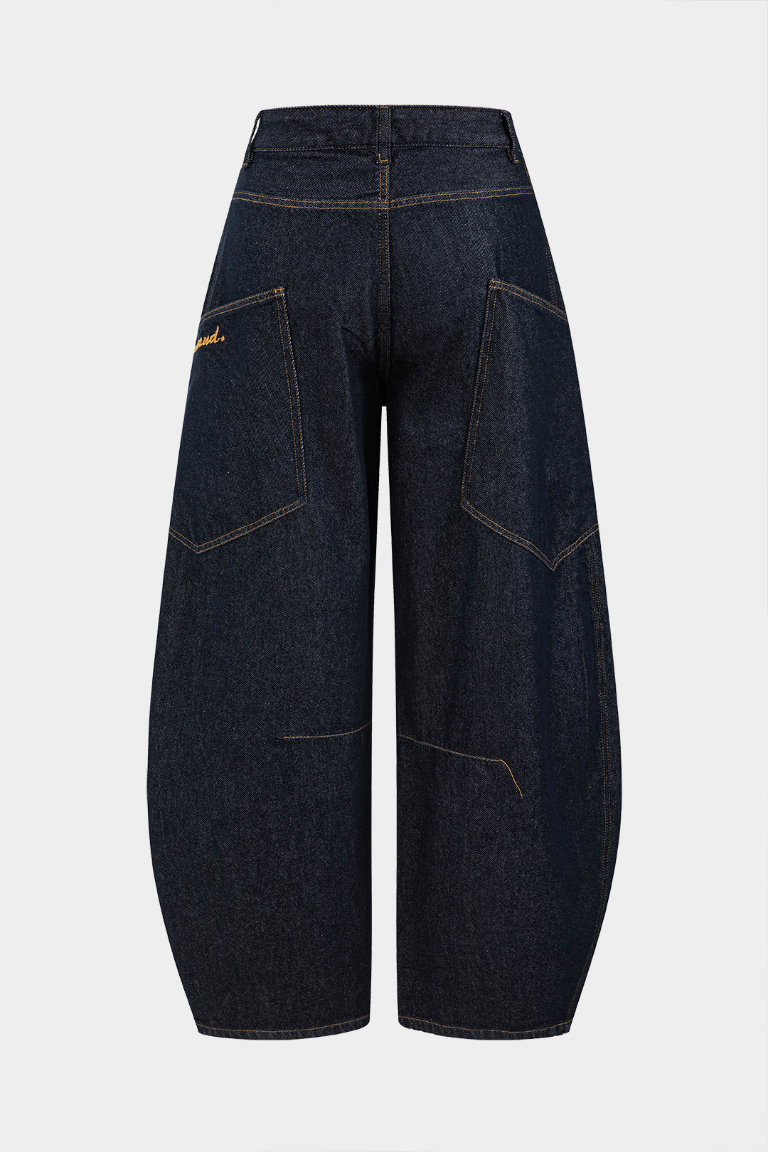 Washed Denim Wide Leg Jeans