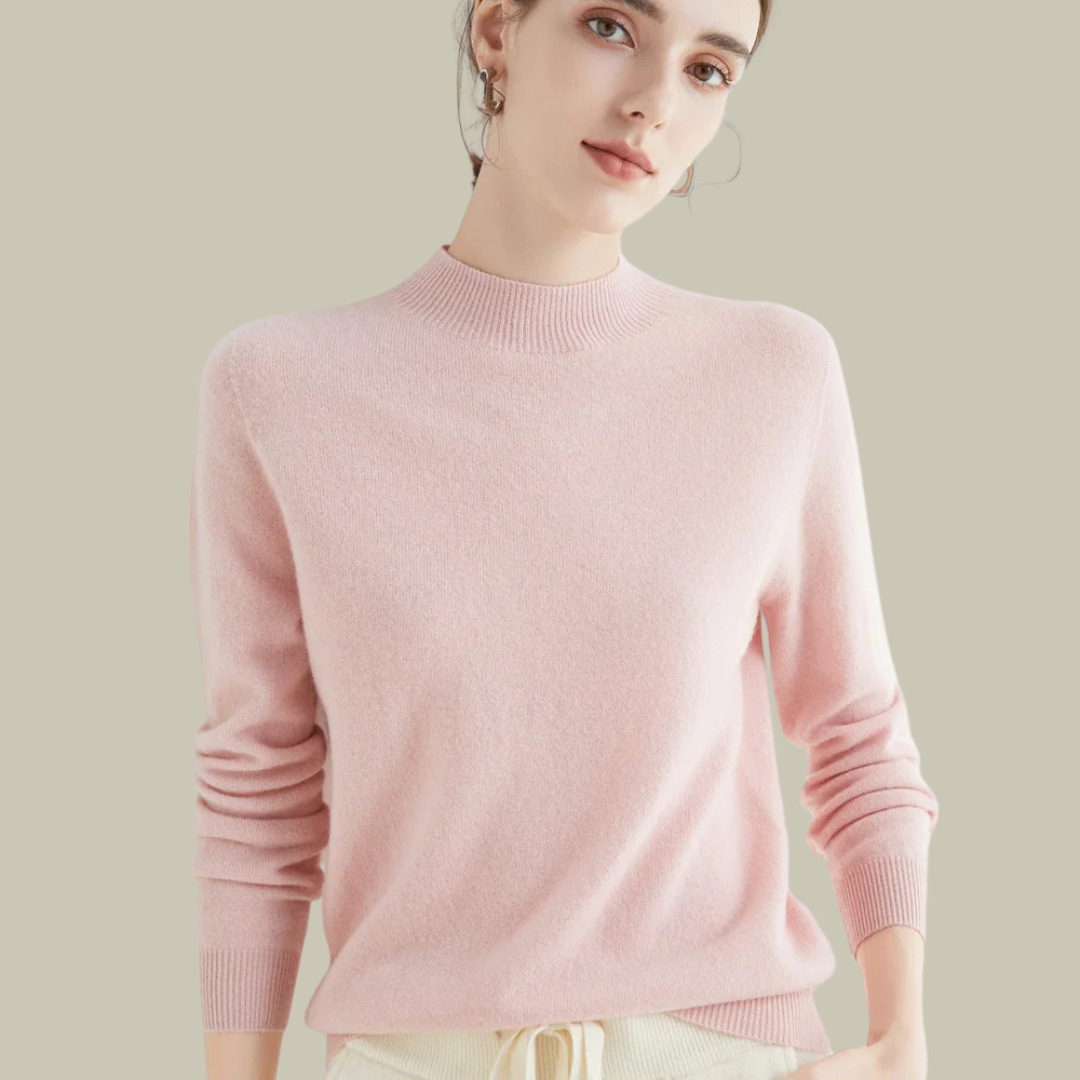 Wool Blend Mock Neck Slim Fit Sweater
