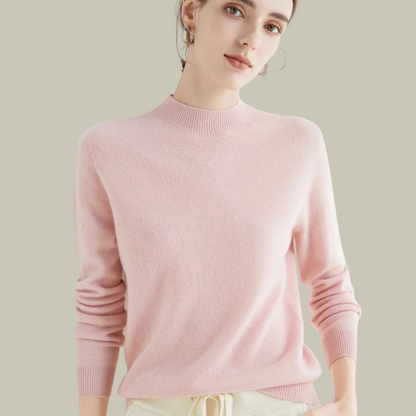 Wool Blend Mock Neck Slim Fit Sweater