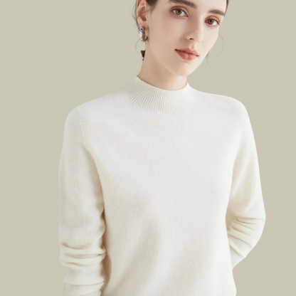 Wool Blend Mock Neck Slim Fit Sweater