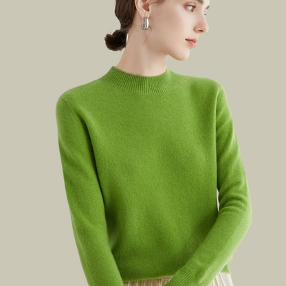 Wool Blend Mock Neck Slim Fit Sweater
