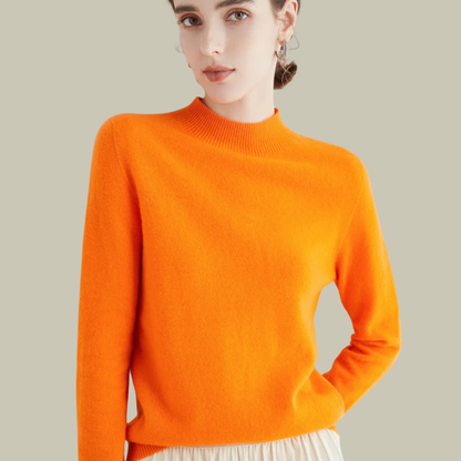 Wool Blend Mock Neck Slim Fit Sweater
