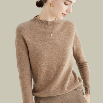 Wool Blend Mock Neck Slim Fit Sweater