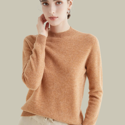Wool Blend Mock Neck Slim Fit Sweater