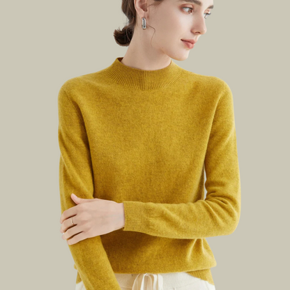 Wool Blend Mock Neck Slim Fit Sweater