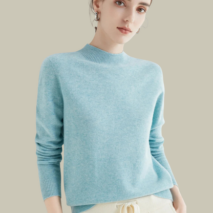 Wool Blend Mock Neck Slim Fit Sweater