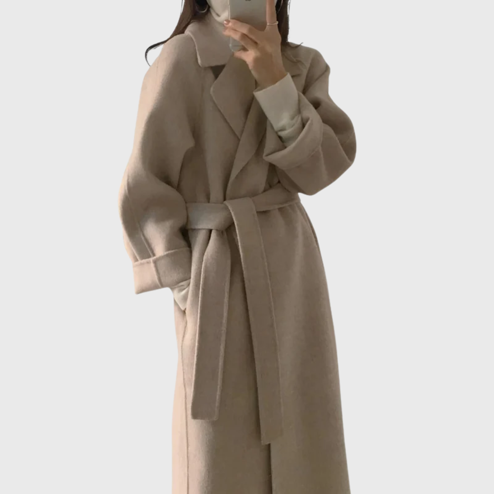 Wool Blend Tailored Overcoat