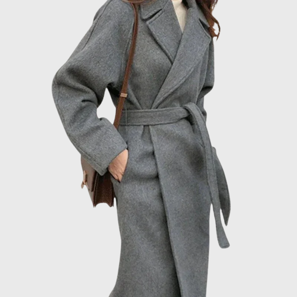 Wool Blend Tailored Overcoat