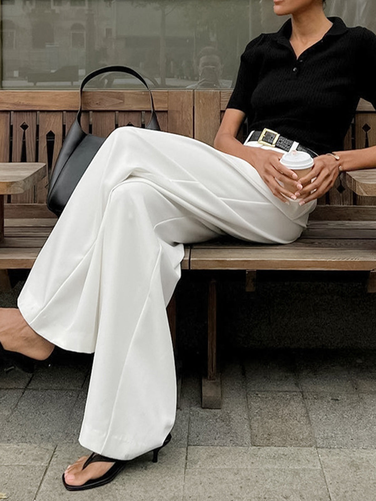 Woven Fabric Wide Leg Pants