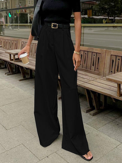 Woven Fabric Wide Leg Pants