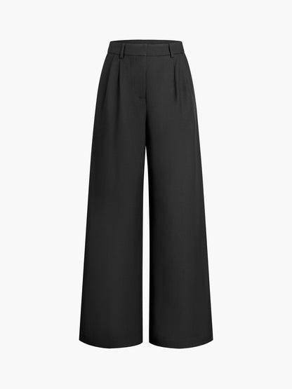 Woven Fabric Wide Leg Pants