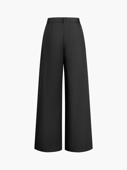 Woven Fabric Wide Leg Pants