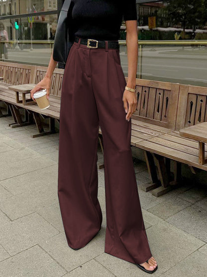 Woven Fabric Wide Leg Pants