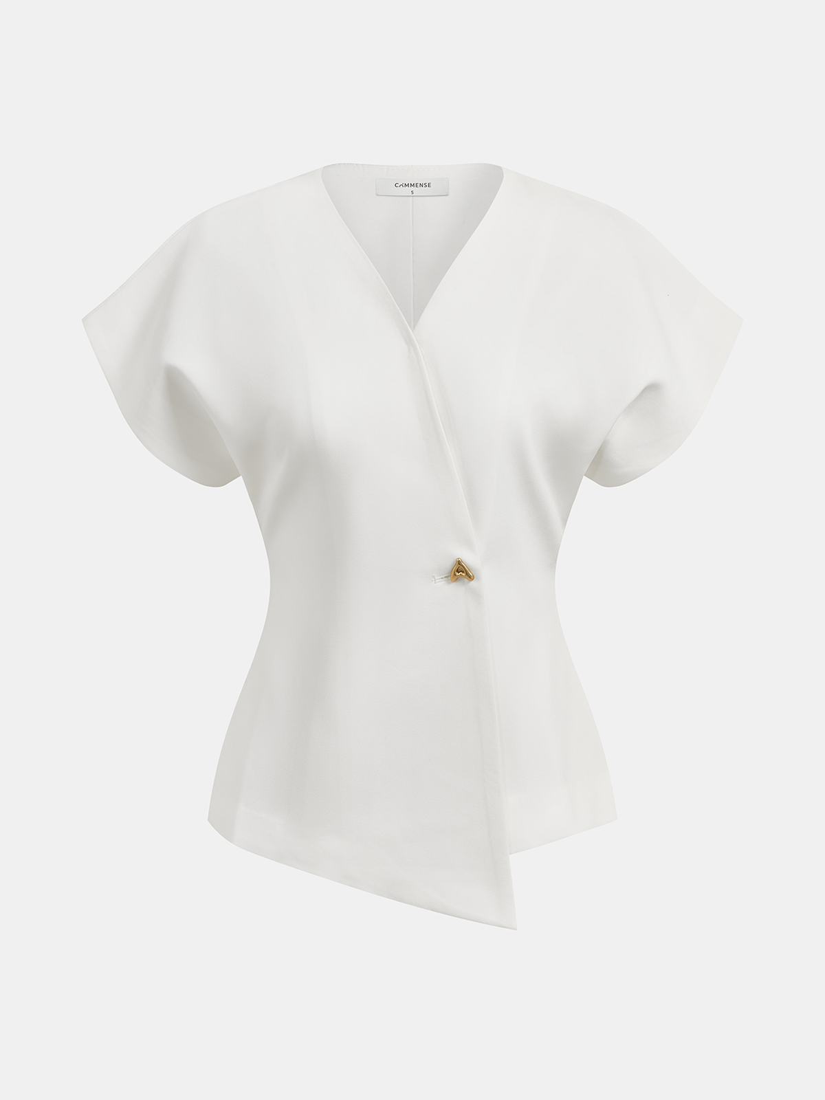 Woven V-Neck Sleeveless Blouse