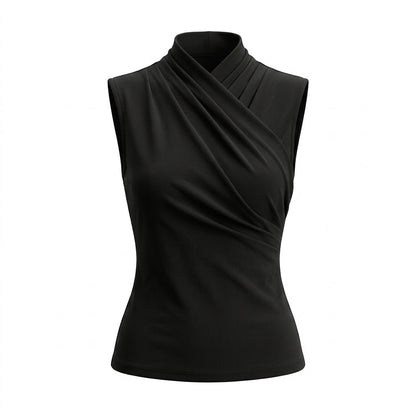 Cross Neck Ruched Detail Tank Top